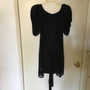 LF Black See Through Dress w/ Waist Ties